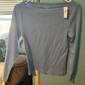 Old Navy Women's Sky Blue Long Sleeve Tee